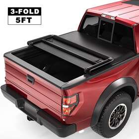 Stjp2050 Osias 5ft Tri-fold/3 Fold Soft Truck Bed Tonneau Cover For 2020-2023 Jeep Gladiator Jt