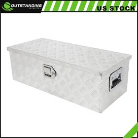 Ou11802960176752parts Outstanding-carparts 30 Inch Truck Bed Aluminum Trailer Underbody Tool Box Tote Storage Silver Pickup Rv