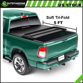 Ou11805740167794parts Outstanding-carparts Truck Bed Tri-fold 5ft Soft Tonneau Cover For 2015-22 Chevy Colorado Gmc Canyon