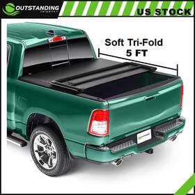 Ou11808864167985parts Outstanding-carparts Tonneau Cover Truck Bed 5ft For 2016-2021 Toyota Tacoma Soft Tri-fold Black