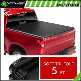 Ou11809084162323parts Outstanding-carparts Tonneau Cover Truck Bed 5ft For Nissan Frontier 2005-2021 Soft Tri-fold