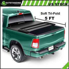 Ou11809951167790parts Outstanding-carparts Tonneau Cover 5ft Tri-fold Fits 2019-2022 Ford Ranger Xlt Pickup Soft Truck Bed