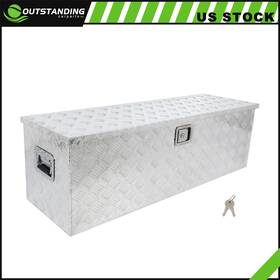 Ou11810075176760parts Outstanding-carparts 48 Inch X15 X-large Aluminum Trailer Pickup Truck Bed Tool Storage Box Lock Key