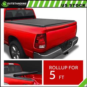 Ou152313parts Outstanding-carparts Tonneau Cover 5ft Soft Roll Up For 2016 2017 2018-2023 Toyota Tacoma
