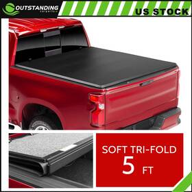 Ou152315parts Outstanding-carparts Tonneau Cover 5ft Soft Tri-fold Fit For 2019 2020 2021 2022-2024 Ford Ranger