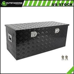 Ou183165parts Outstanding-carparts Aluminum 44 Inch X 18 X18 Storage Tool Box With 2x Lift Air Rod For Truck Garage Home