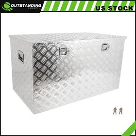 Ou183166parts Outstanding-carparts 44 Inch X24 Aluminum Storage Tool Box With 2x Lift Air Rod Fits Truck Garage Home