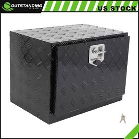 Ou183172parts Outstanding-carparts Aluminum Storage Tool Box With 2x Chain 24 Inch X 17 X18 For Truck Garage Home Office