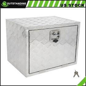 Ou183175parts Outstanding-carparts Aluminum 24 Inch X 18 X18 Storage Tool Box With 2x Chain Fits Truck Garage Home Office