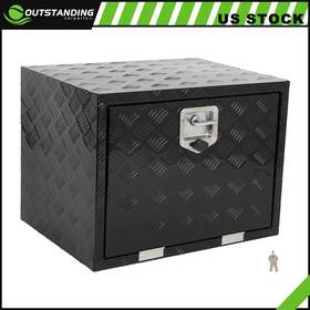 Ou183176parts Outstanding-carparts Aluminum 24 Inch X 18 X18 Storage Tool Box With 2x Chain For Truck Garage Home Office