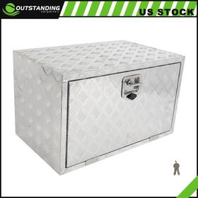 Ou183177parts Outstanding-carparts 30 Inch X18 Aluminum Storage Tool Box With 2x Chain Fits Truck Garage Home Office
