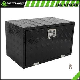 Ou183178parts Outstanding-carparts 30 Inch X18 Aluminum Storage Tool Box With 2x Chain For Truck Garage Home Office