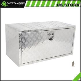 Ou183179parts Outstanding-carparts Aluminum 36 Inch X 18 X18 Storage Tool Box With 2x Chain Fits Truck Garage Home Office