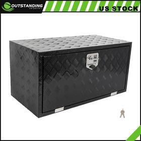 Ou183180parts Outstanding-carparts Aluminum 36 Inch X 18 X18 Storage Tool Box With 2x Chain For Truck Garage Home Office