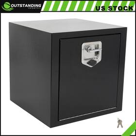 Ou183189parts Outstanding-carparts 18 Inch X18 Aluminum Storage Tool Box With 2x Chain 1x Lock For Truck Garage Home