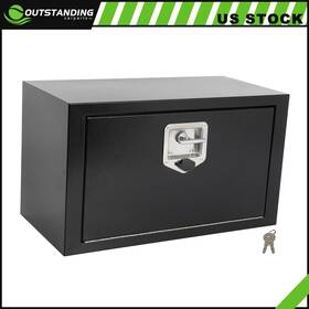 Ou183190parts Outstanding-carparts 24 Inch X12 X14 Storage Tool Box With 2x Chain 1x Lock Fits Truck Garage Home