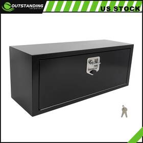 Ou183196parts Outstanding-carparts 36 Inch X12 X14 Aluminum Storage Tool Box With 2x Chain 1x Lock Fits Truck Garage Home