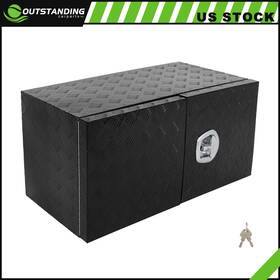Ou183204parts Outstanding-carparts 36 Inch X18 Aluminum Storage Tool Box 2x Chain &lock For Truck Rv Garage Pickup