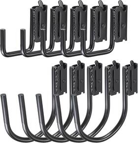 Om-us-00462 Ownmy 10pcs E Track Hooks J 2 Inch And 4 Heavy Duty Steel Black