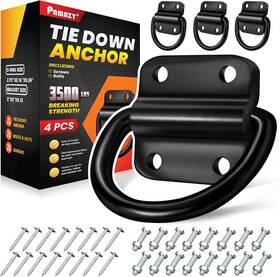 Pamazy 723592050009 4pcs Heavy Duty Steel D Rings Tie Down Anchors 2.17 Inches X 1.73