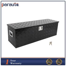 Pa17697ra759m Parautostore 48 Inch Black Aluminum Pickup Truck Trunk Bed Tool Box Trailer Storage Lock With Key