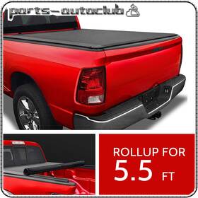 Pac154185part Parts-autoclub 5.5ft Tonneau Cover Soft Roll Up For 2022-24 Toyota Tundra Excl. Trail Edition