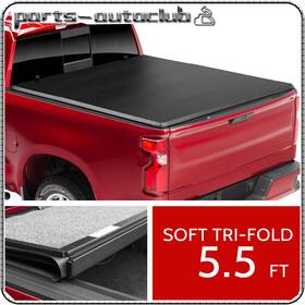 Pac154188part Parts-autoclub 5.5ft Tonneau Cover Soft Tri-fold For 2022 2023 2024 Toyota Tundra Excl.trail