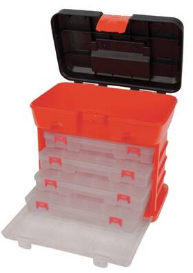 W54042 Performance Tool Plastic Rack System Box With 4 Organizers