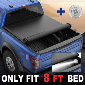 30501m44106b1 Polemotor Roll Up Soft Truck Tonneau Cover For 2015-2025 Ford F150 8ft Long Bed Waterproof