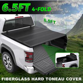 X1m04224302x Poleparts 6.5ft 4-fold Frp Hard Bed Tonneau Cover For 07-2013 Chevy Silverado Sierra 1500
