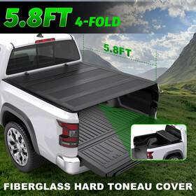X1m042262x Poleparts 5.8ft Frp Hard Tonneau Cover For 2019-2025 Silverado Sierra 1500 2500hd 4-fold