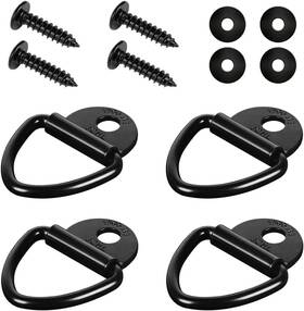 Qp-vh-4 Pomarks 4 Pack Cargo Tie-down V-ring Anchors 2 Inch Diameter Steel Bolt