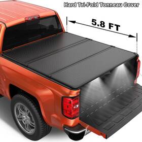 78o42202o767 Popstore 5.8ft Hard Tri-fold Tonneau Cover For 2019-2023 Chevy Silverado Gmc Sierra 1500
