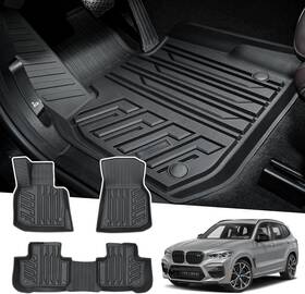 20191223001 Powerty Floor Mats For 2018-2024 Bmw X3 / 18-24 X3/19-24 X4 Black
