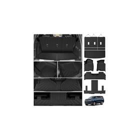 Pow000206 Powerty Floor Mats For 2 Chevy Tahoe/gmc Yukon 7seater 21-26 Full Set Black