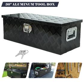 R819374 Racingcarpartshome 30 Inch Aluminum Tool Box Storage Underbody Flat For Truck Pickup Camper With Lock