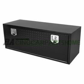 R821455 Racingcarpartshome Black 48 X 18 Inch Tool Box Steel Underbody Truck With Aluminum Door
