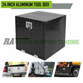 R821512 Racingcarpartshome 24 Inch Aluminum Stripes Plated Tool Box Underbody Truck Pick Up Bed Rv Trailer