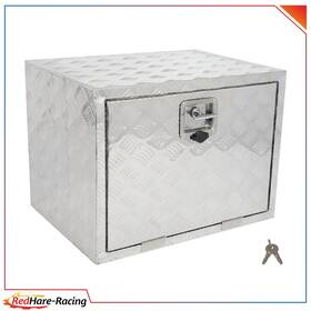 R18324ed175hare Redhare Aluminum Storage Tool Box With 2x Chain 24 Inch X 18 X18 Fits Truck Garage Home Office