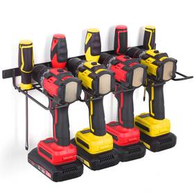 Reliahom 786188806374 Cordless Drill Wall Mount Power Tool Organizer Heavy Duty Garage Rack 1-pack