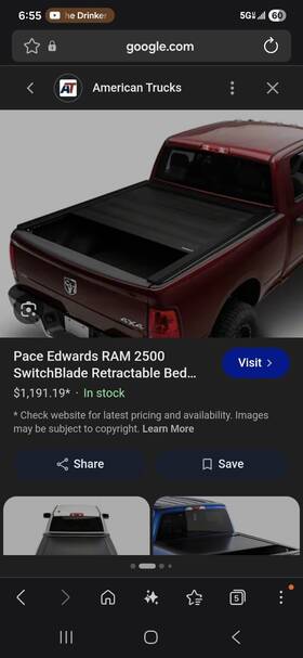 Sw2134 Retrax Pace Edwards Switchblade Retractable Tonneau Fits 09-24 Ram 1500-3500 6ft4 Inch Bed