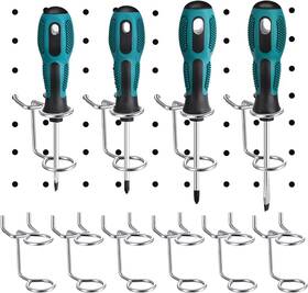 241406 Ripeng 12 Pieces Screwdriver Organizer Tool Holders Multi-tool Holder Silver