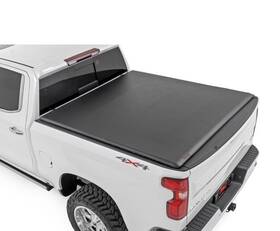 Tnc-cy-sd-19p-58 Rough Country 5.10 Ft Soft Roll-up Tonneau Cover For 19-25 Chevy Silverado/ Gmc Sierra 1500