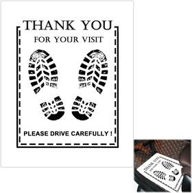 R-003 Ruenxg White Car Paper Floor Mats 12pcs Temporary Cars Protector