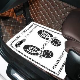 R-005 Ruenxg Disposable Floor Mats For Cars 50pcs White Car Paper