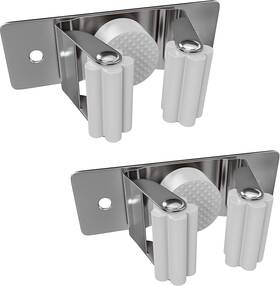 1043g Sayoneyes Self Adhesive Broom And Mop Holder Wall Mounted 1 Clip - 2 Pack Grey Grip