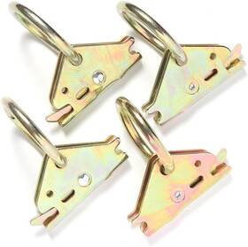 Pj-008 Sbyltek 4 Pcs Steel E-track O Ring Tie Down Anchors For E Track System Gold Silver
