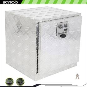 Cnb183fsd21169 Scitoo-autoparts 18 Inch X 17 X18 Multifunctional Storage Tool Box For Truck With 2x Chain Silver
