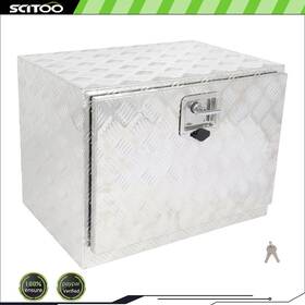 Cnb183fsd23171 Scitoo-autoparts 24 Inch X 17 X18 Multifunctional Storage Tool Box For Truck With 2x Chain Silver