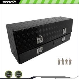 Scitoo-autoparts Cnb183fsd37185 60 Inch X13.5 X21 Aluminum Storage Tool Box 2x Lifting Air Rod 4x Locks For Truck